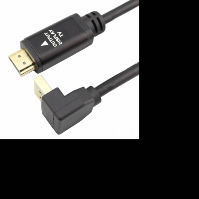 Hdtv Male To Dp Cable Hdtv Right Angle 90 Degree To Display 3d 4k 1080p With Ic In Hdtv Connector Hdline Cable For Computer